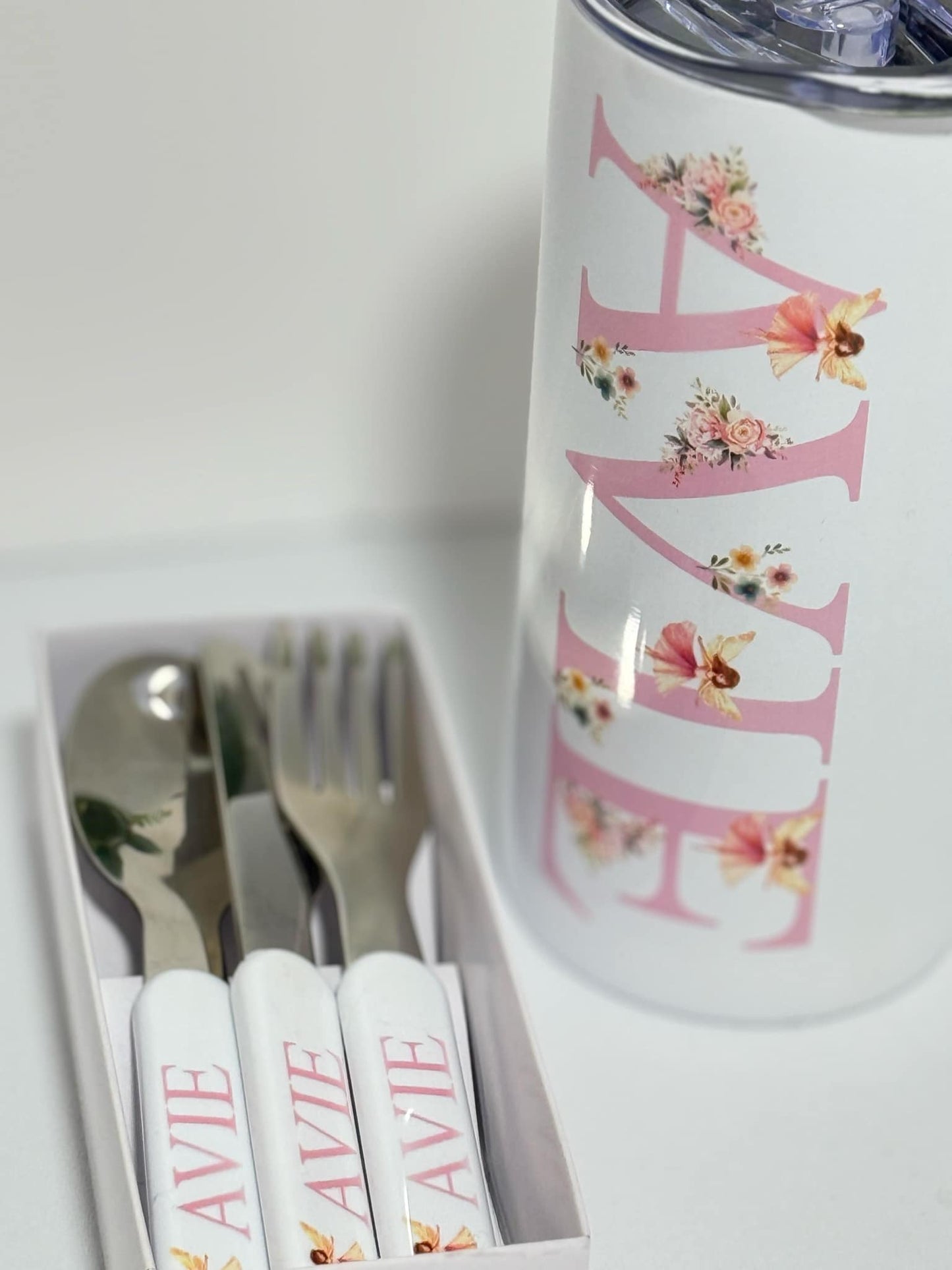 Children’s cutlery and tumbler set